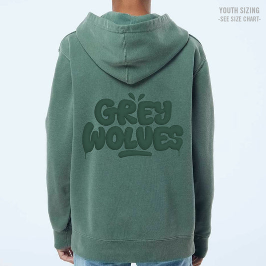 Griffith Woods Puff YOUTH Pullover Pigment Dyed Hoodie (GW24006/7-PRM1500Y)