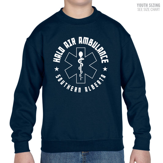 HALO Crest YOUTH Crewneck Sweatshirt (HALOT006-18000B)