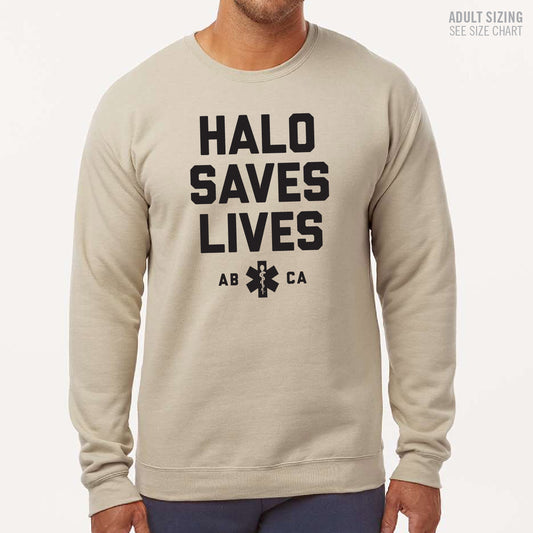 HALO Saves Lives ADULT Crewneck Sweatshirt (HALOT007-3340)