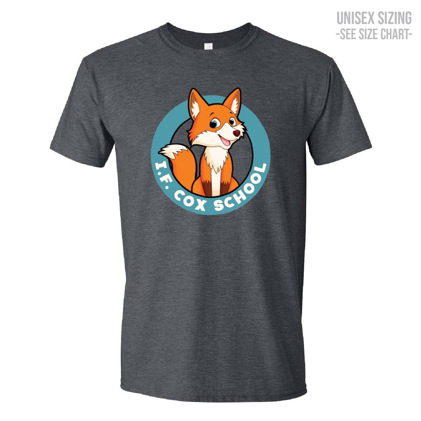 I.F. Cox School Fox Crest ADULT T-Shirt (IFCT001-64000)