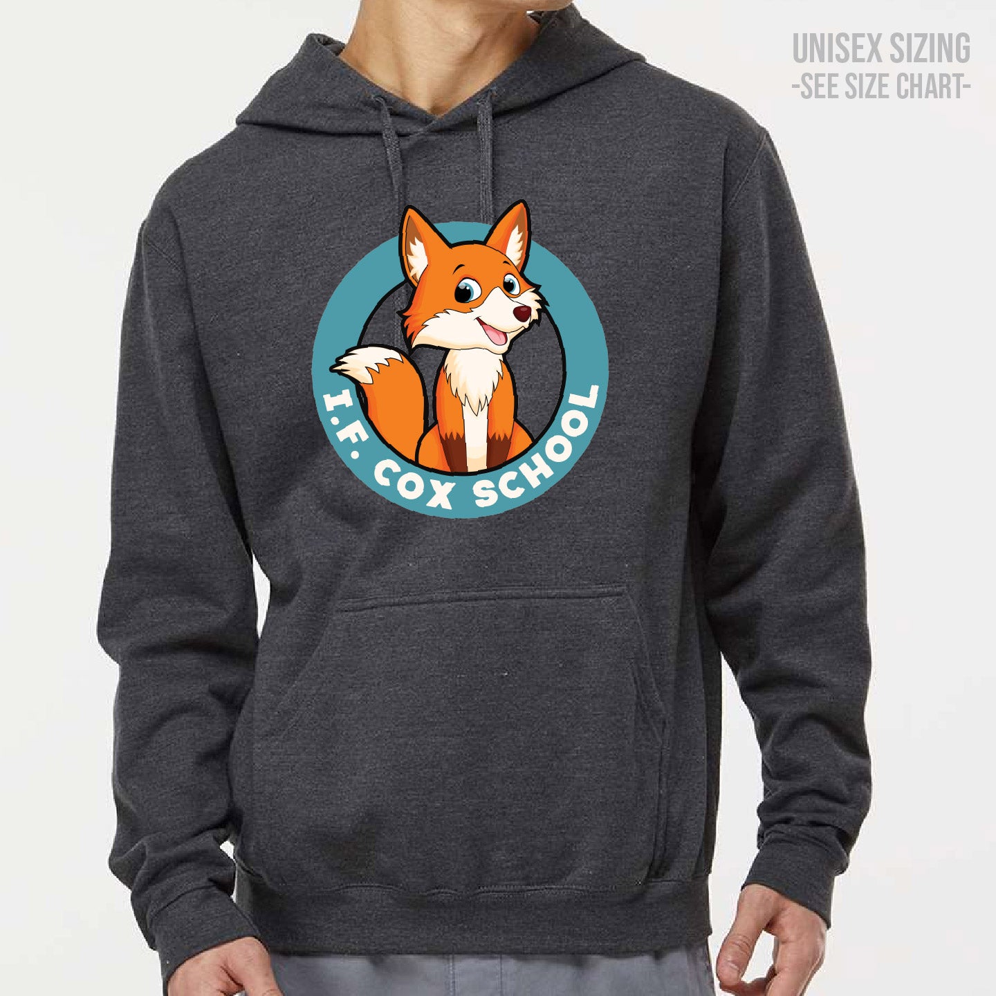 I.F. Cox School Fox Crest ADULT Pullover Hoodie (IFCT001-3320)