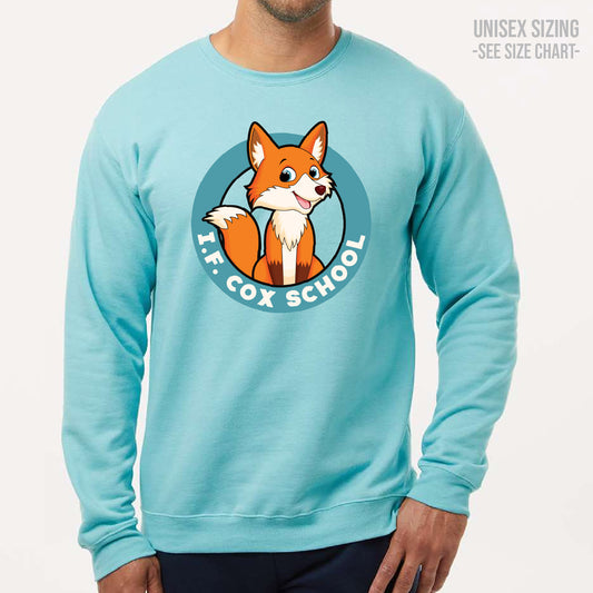 I.F. Cox School Fox Crest ADULT Crewneck Sweatshirt (IFCT001-3340)