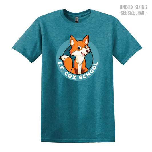 I.F. Cox School Fox Crest ADULT T-Shirt (IFCT001-64000)