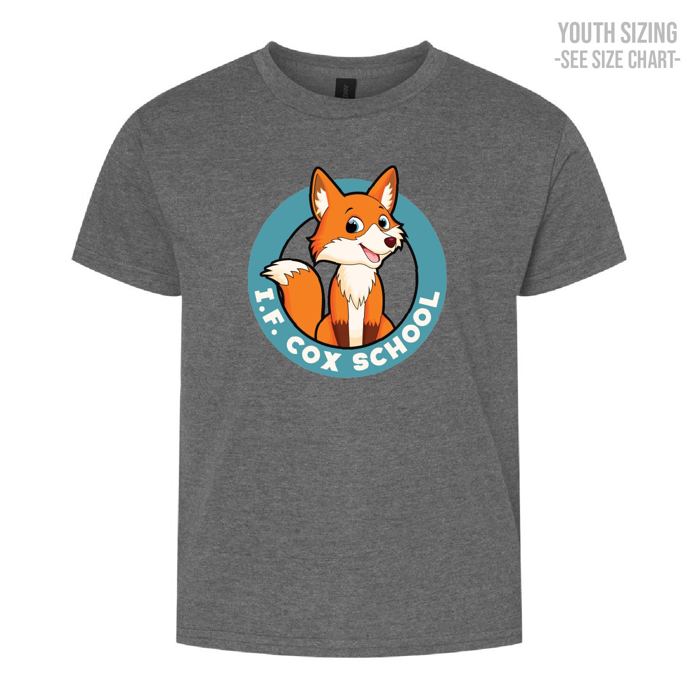 I.F. Cox School Fox Crest YOUTH T-Shirt (IFCT002-64000B)