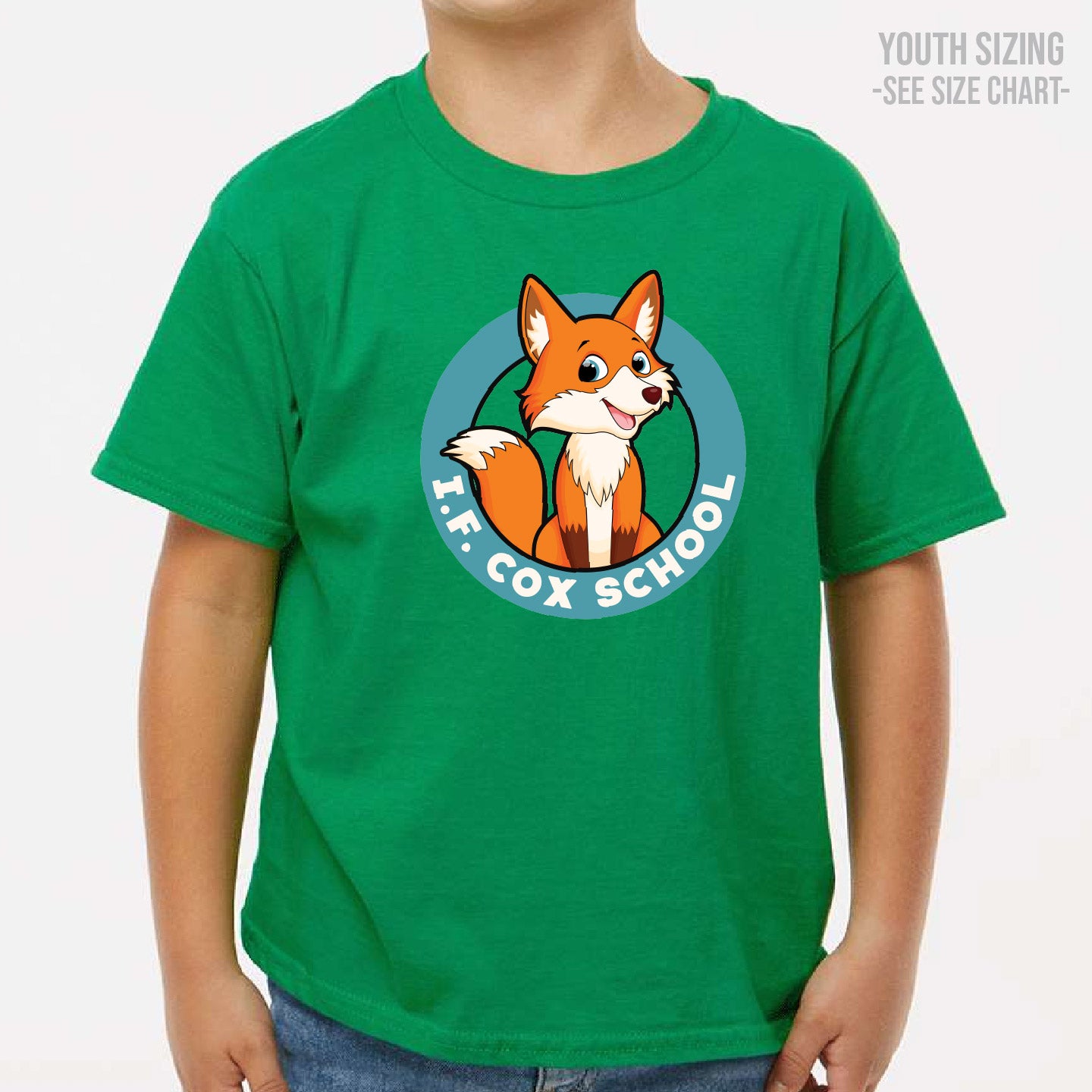 I.F. Cox School Fox Crest YOUTH T-Shirt (IFCT002-64000B)