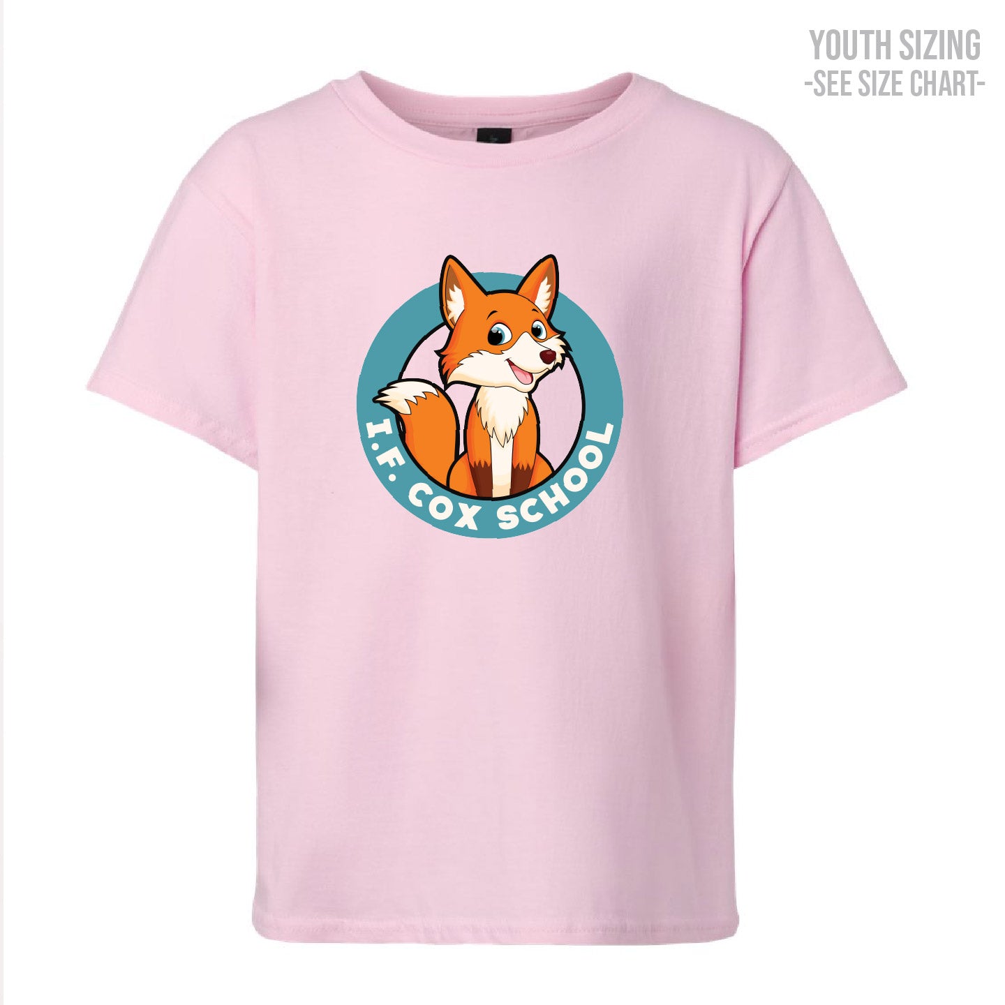 I.F. Cox School Fox Crest YOUTH T-Shirt (IFCT002-64000B)