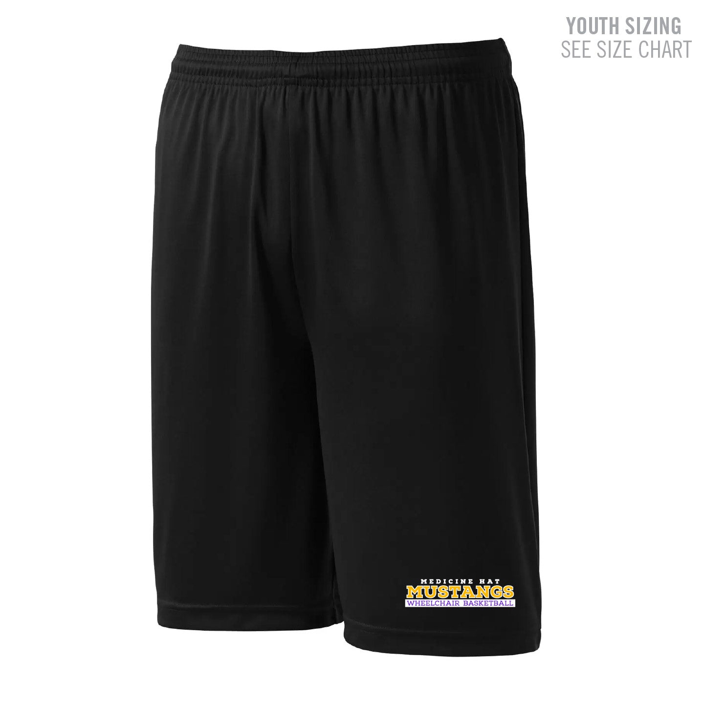 MHASR Mustangs YOUTH Performance Shorts (MHASRT010-Y355)