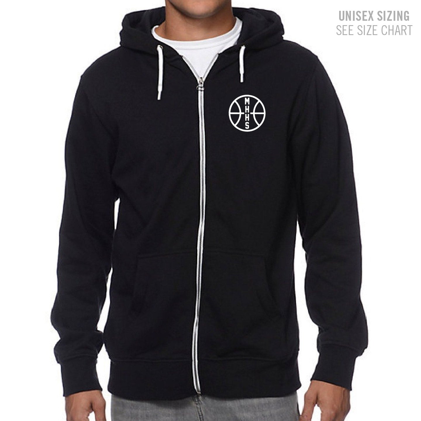 MHHS Basketball Bella Canvas UNISEX Zip Hoodie (MHBB25T002-3739)