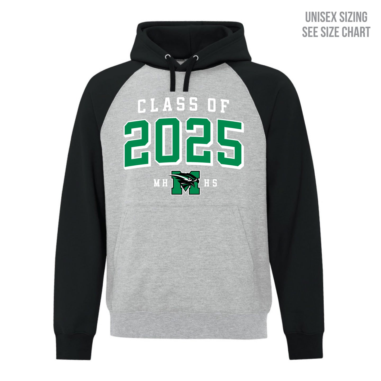 MHHS Grad 2025 Two-Tone Pullover Unisex Hoodie (MHG25T001-F2550)