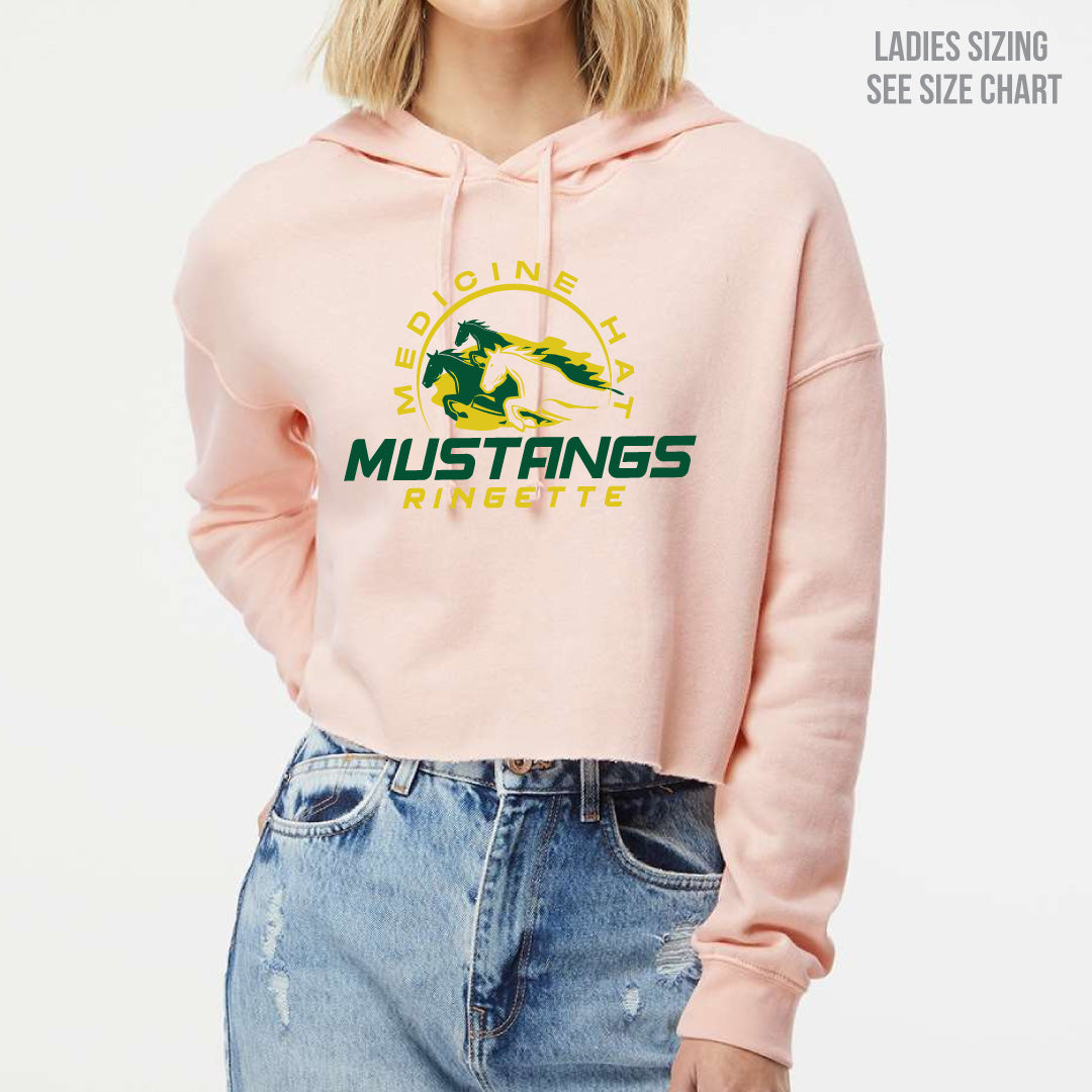 MHRA Mustangs Ladies Cropped Premium Hoodie (MHRAT001-AFX64CRP)