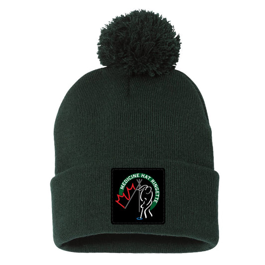 MHRA Logo Patch Cuffed Pom Pom Beanie (MHRAP003-SP15)