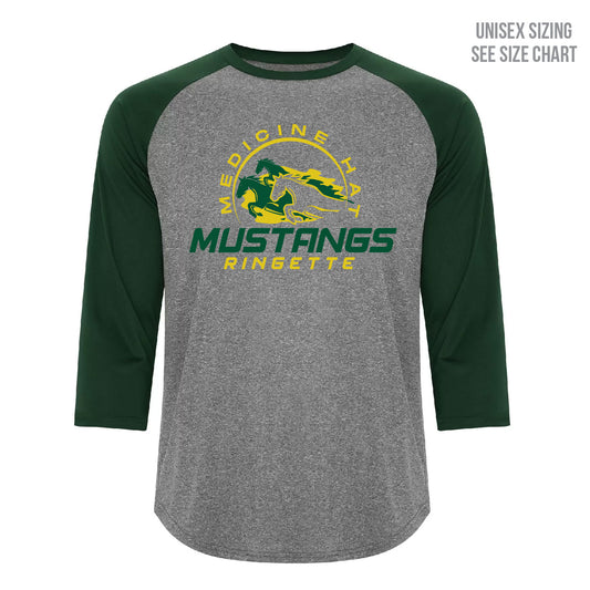 MHRA Mustangs ADULT Performance Raglan Tee (MHRAT001-S3526)