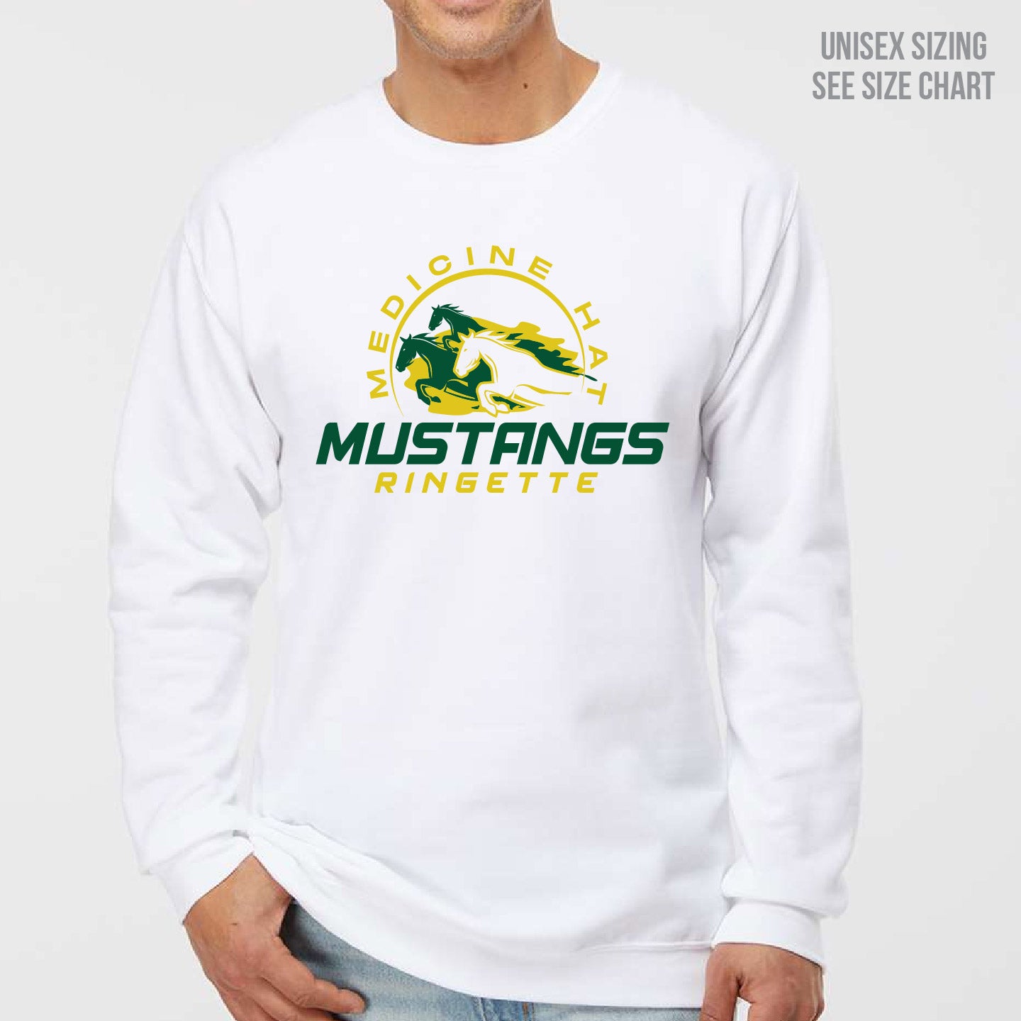 MHRA Mustangs ADULT Crewneck Sweatshirt (MHRAT001-3340)