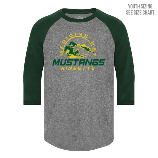 MHRA Mustangs YOUTH Performance Raglan  Tee (MHRAT003-Y3526)
