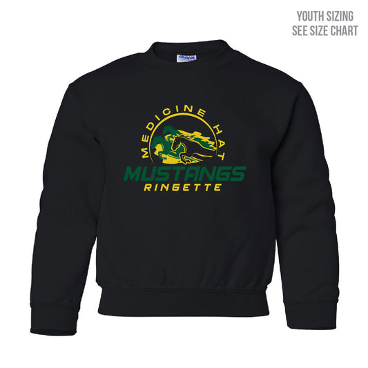 MHRA Mustangs YOUTH Crewneck Sweatshirt (MHRAT003-18000B)