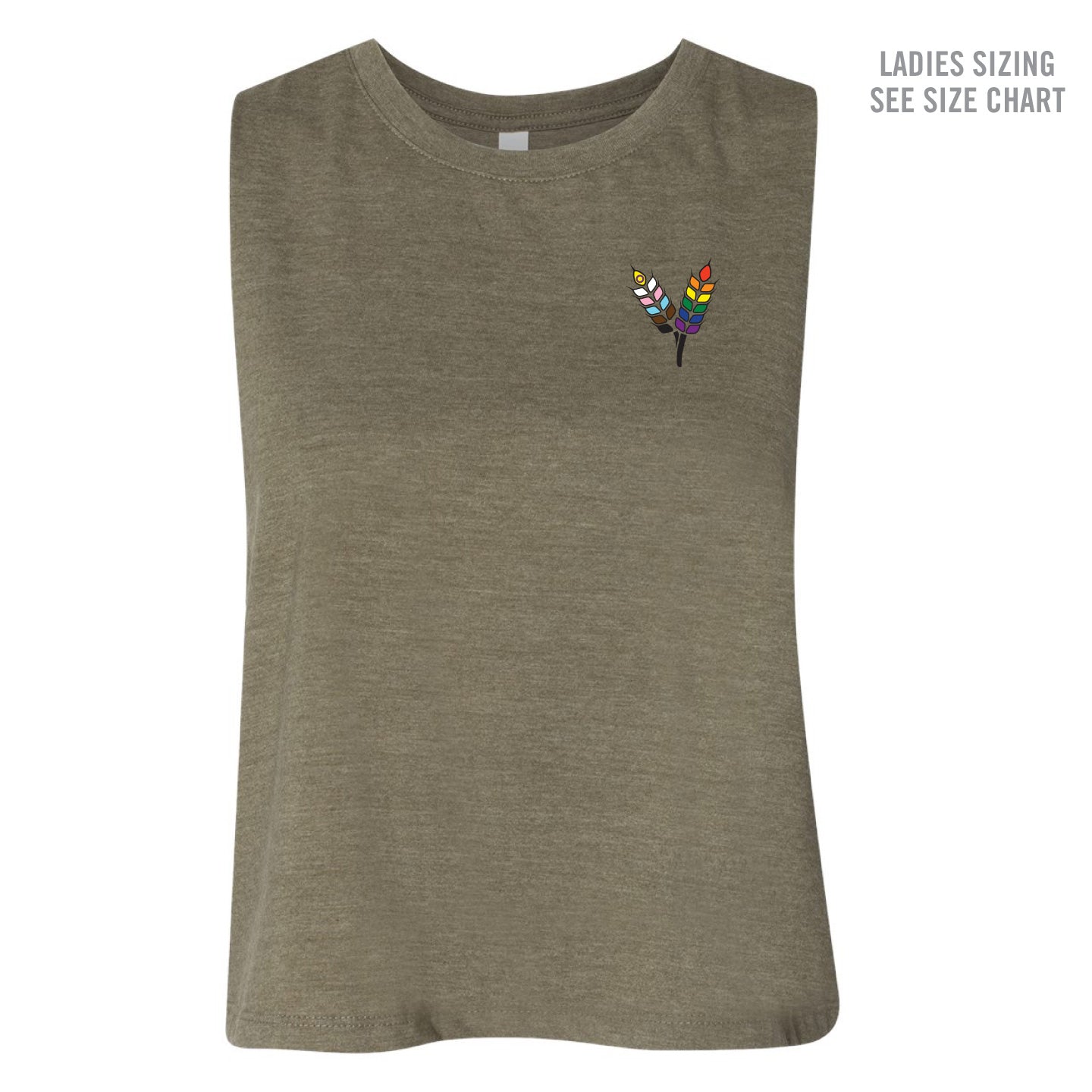 Prairie Pride Guild Small Icon Ladies Cropped  Tank (PPGT001-6682)