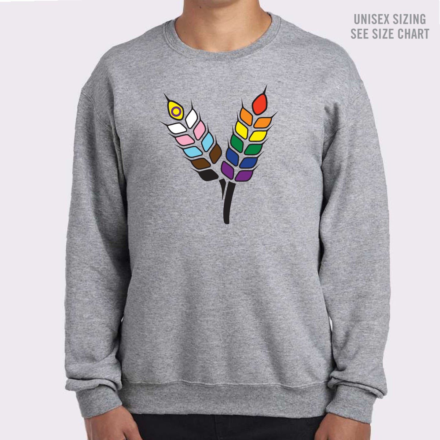 Prairie Pride Guild Large Icon Unisex Crewneck Sweatshirt (PPGT002-562MR)