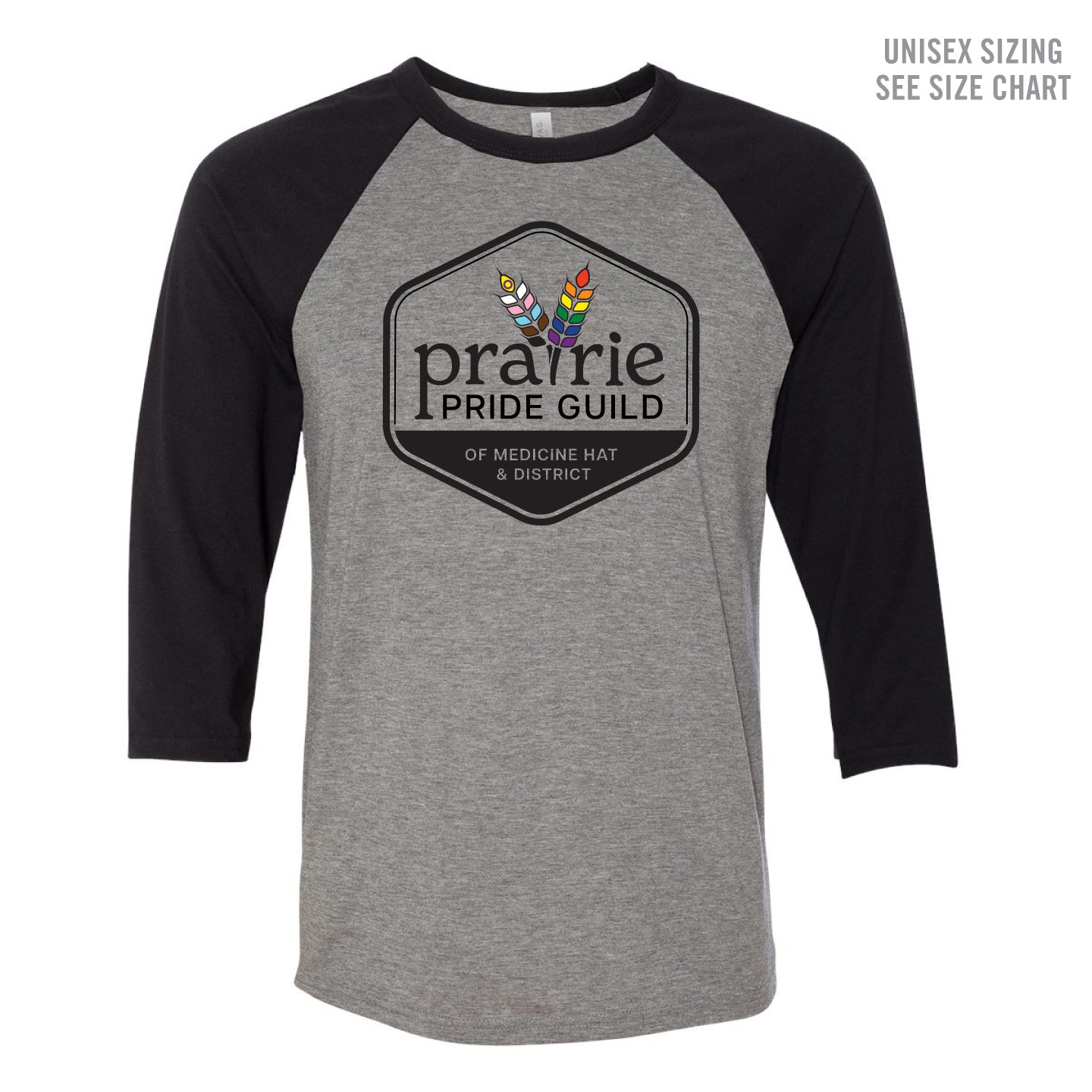 Prairie Pride Guild Light Logo Unisex Baseball Tee (PPGT004-3200)