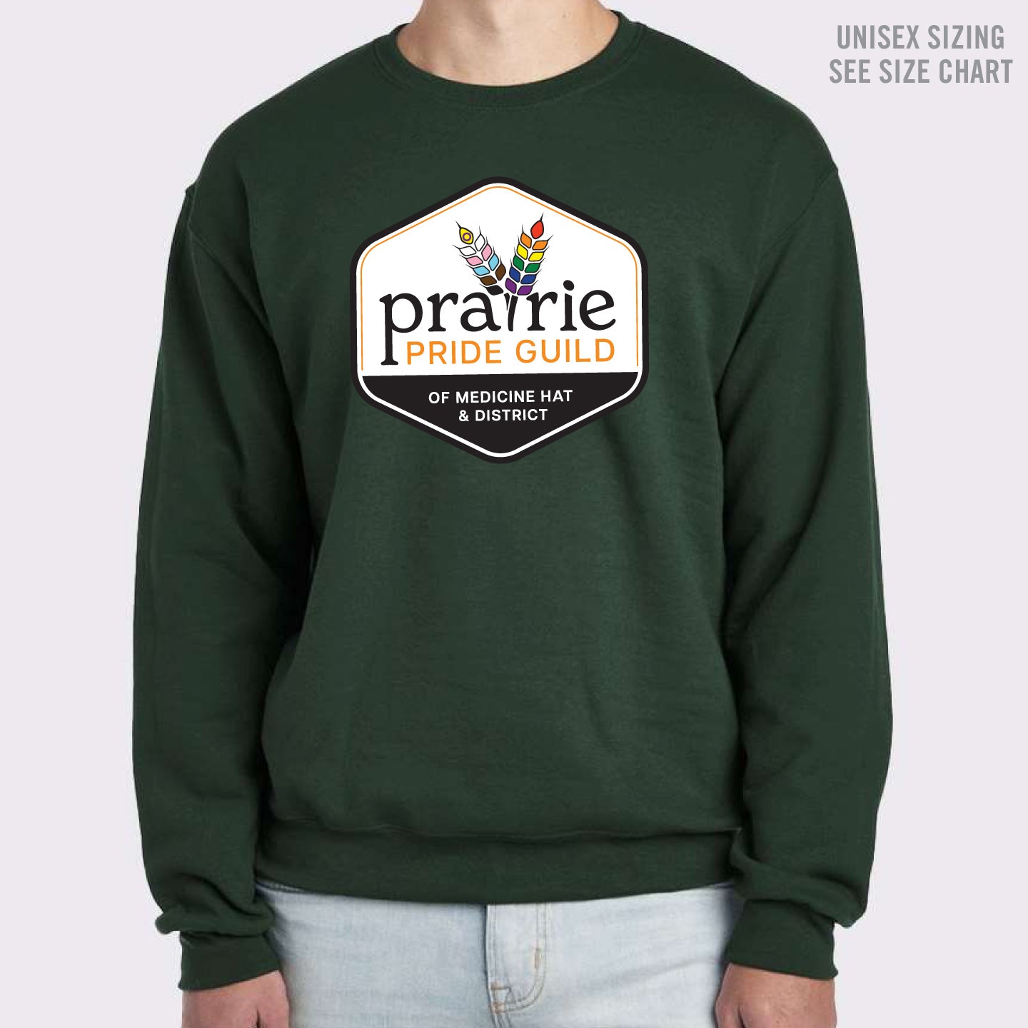 Prairie Pride Guild Full Logo Unisex Crewneck Sweatshirt (PPGT005-562MR)