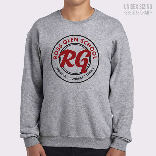 Ross Glen Maroon Crest ADULT Crewneck (RGST006-SF000)