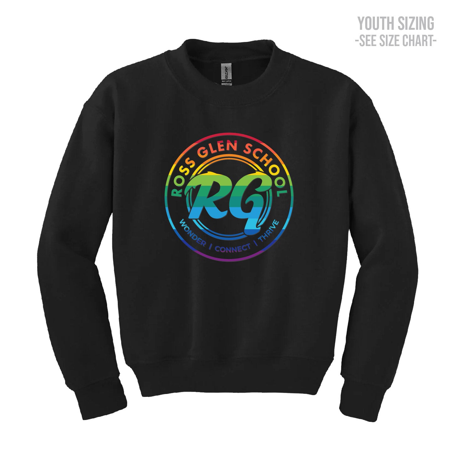 Ross Glen Pride Crest YOUTH Crewneck Sweatshirt (RGST004-18000B)