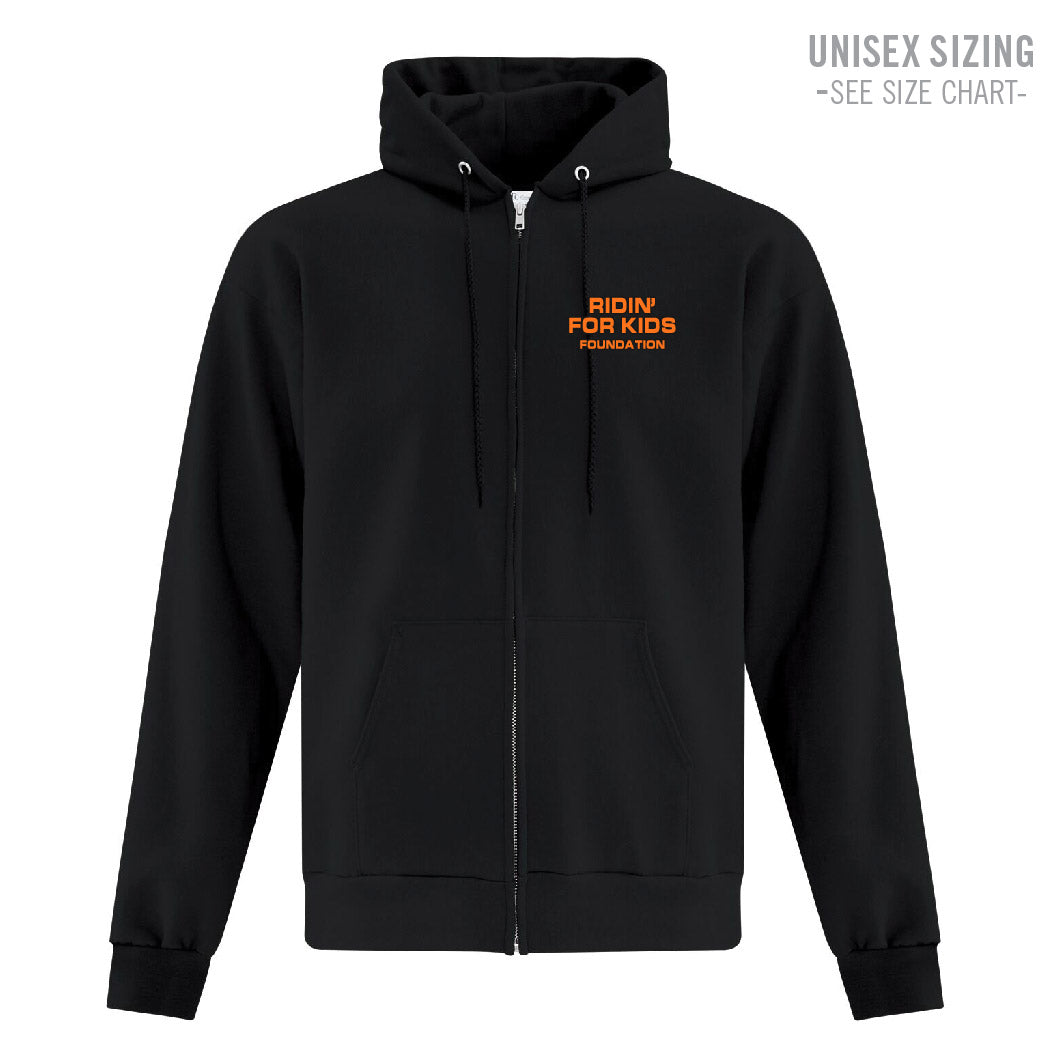 Ridin' For Kids - Adult Unisex Zip Hoodie  (RFKT-002PC-F2600)