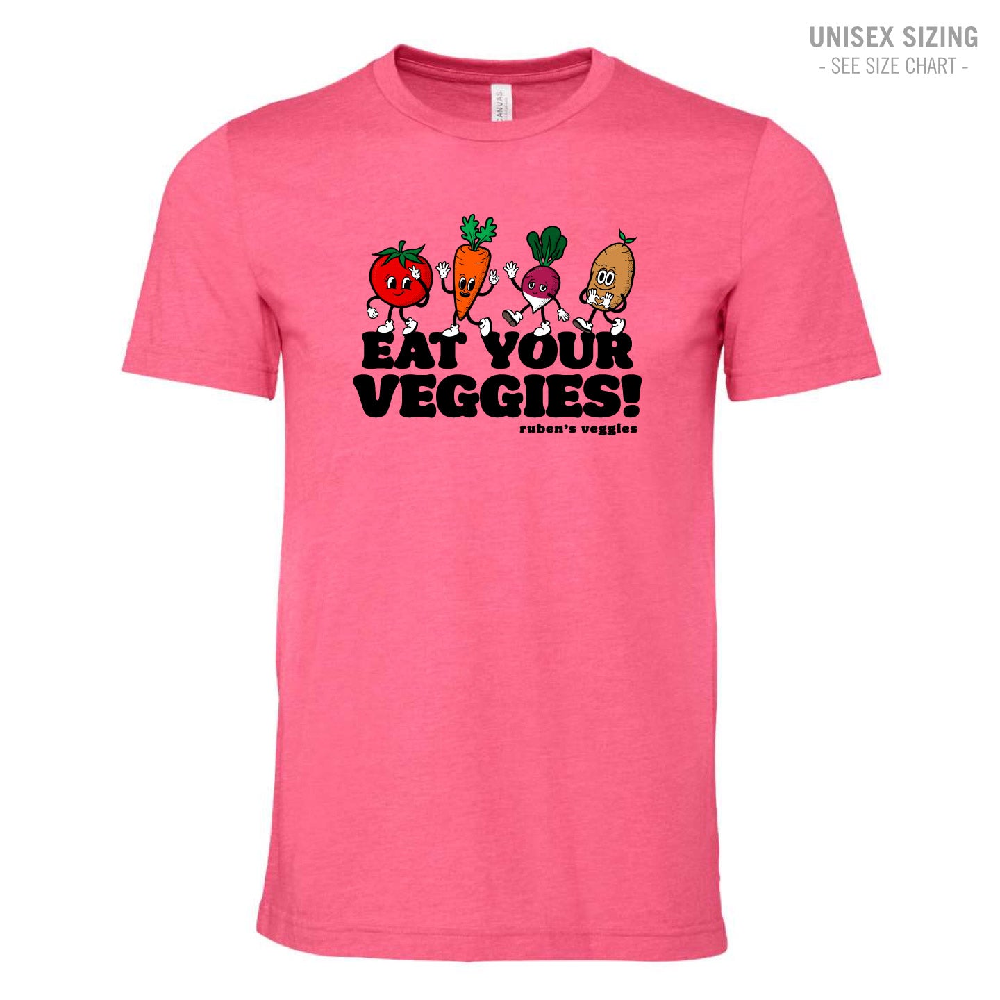 Ruben's Veggies Cartoony Premium Unisex Ringspun T-Shirt (RVT009-3001CVC)