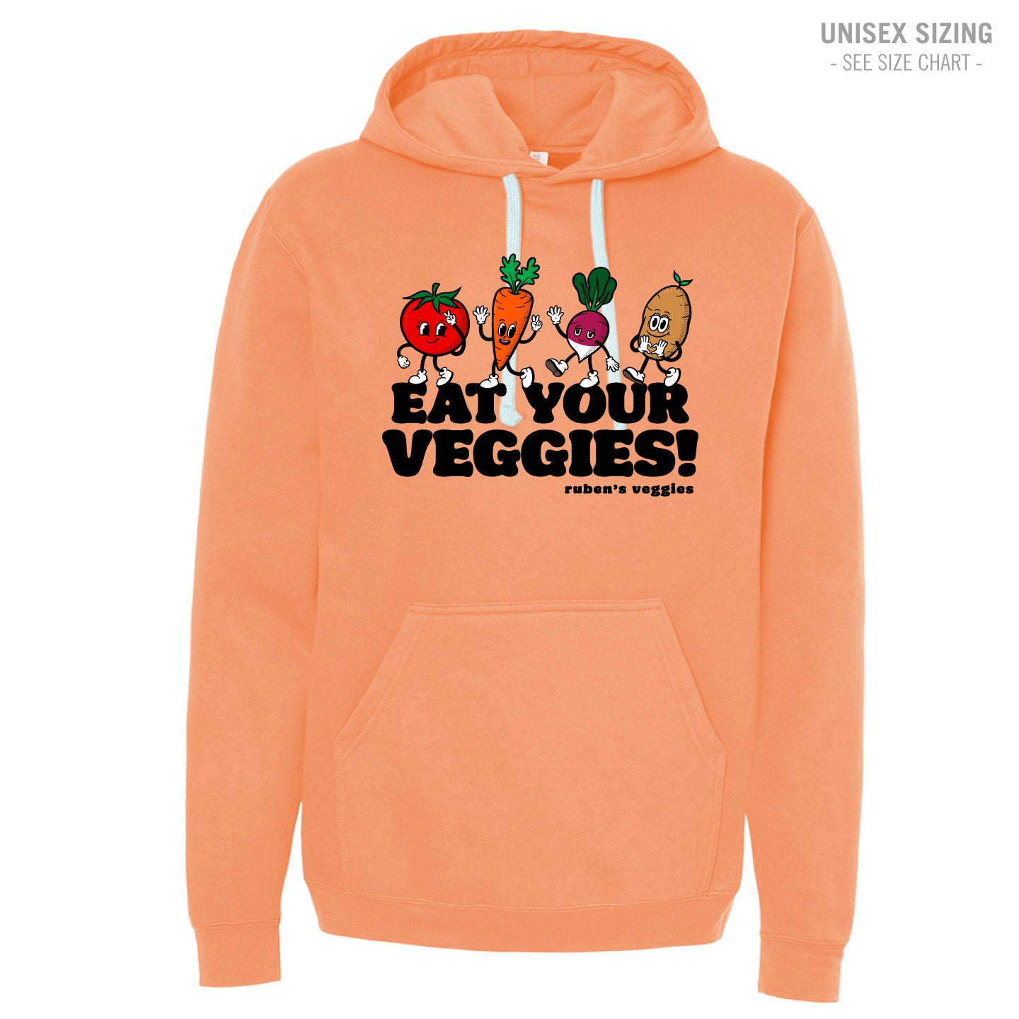 Ruben's Veggies Cartoony Unisex Hoodie (RVT009-3320)