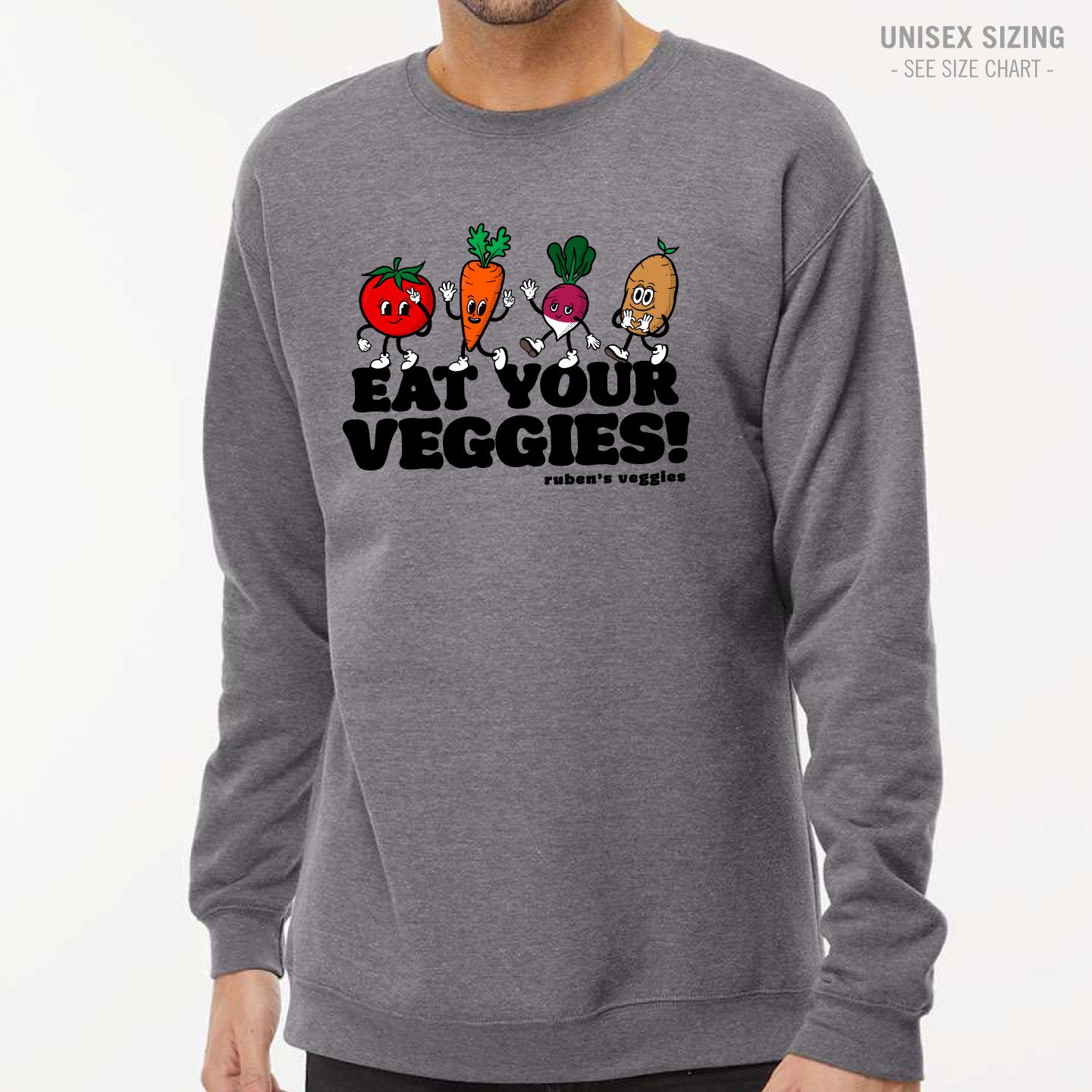 Ruben's Veggies Cartoony Crewneck Sweatshirt (RVT009-3340)