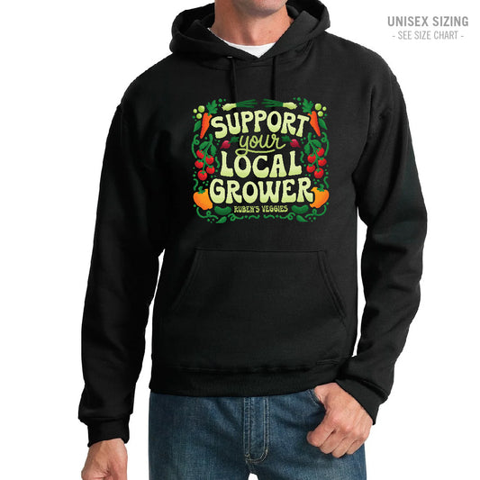 Ruben's Veggies Local Grower Unisex Hoodie (RVT006-996MR)