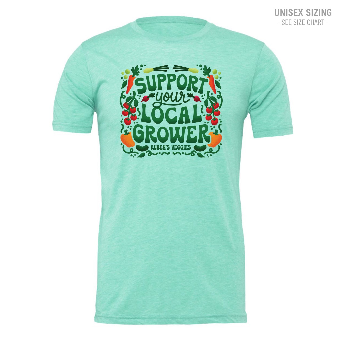 Ruben's Veggies Local Grower Premium Unisex Ringspun T-Shirt (RVT005-3001CVC)