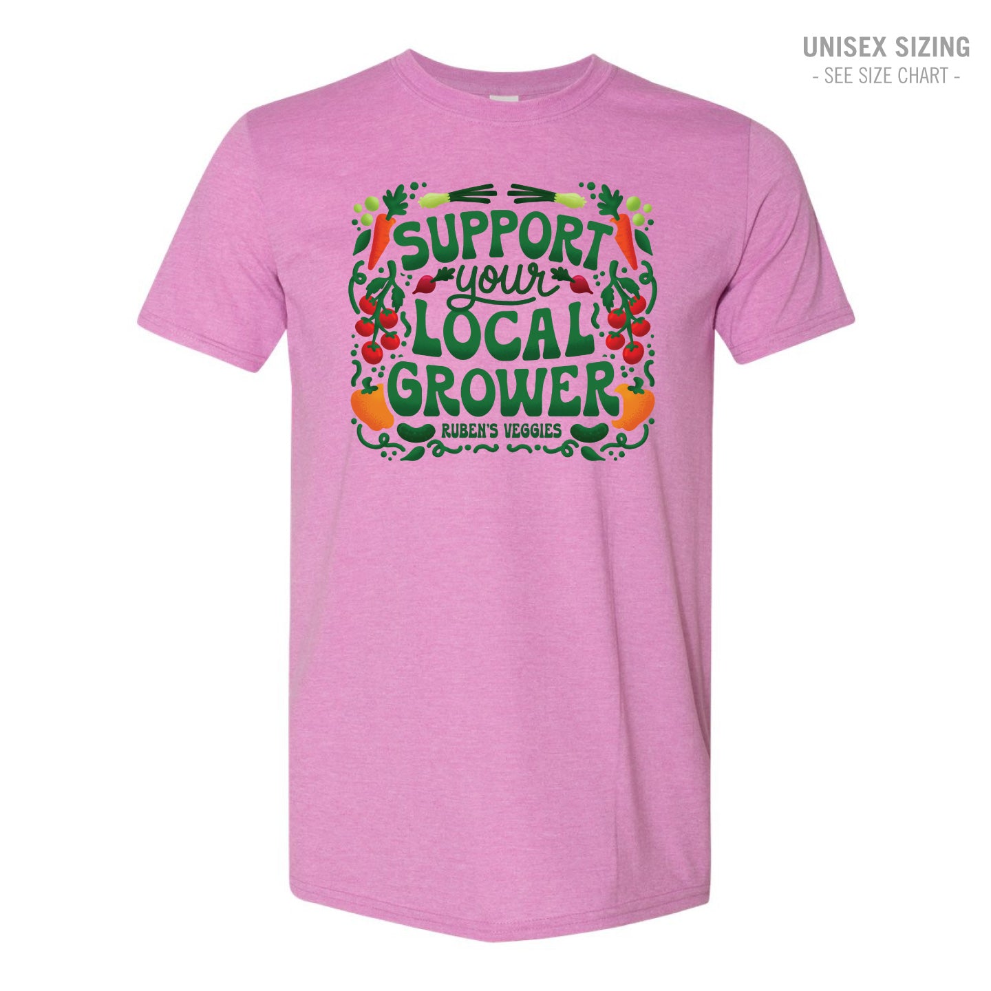 Ruben's Veggies Local Grower Unisex T-Shirt (RVT005-64000)