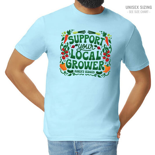 Ruben's Veggies Local Grower Unisex T-Shirt (RVT005-64000)