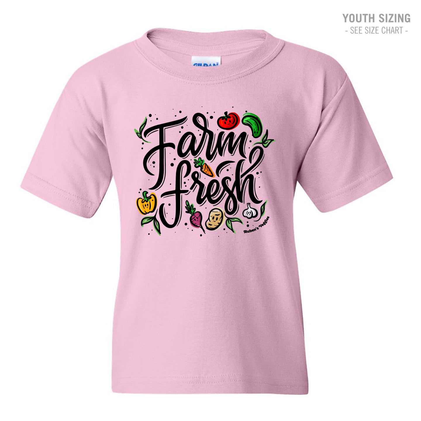 Ruben's Veggies Farm Fresh YOUTH T-Shirt (RVT007-5000B)