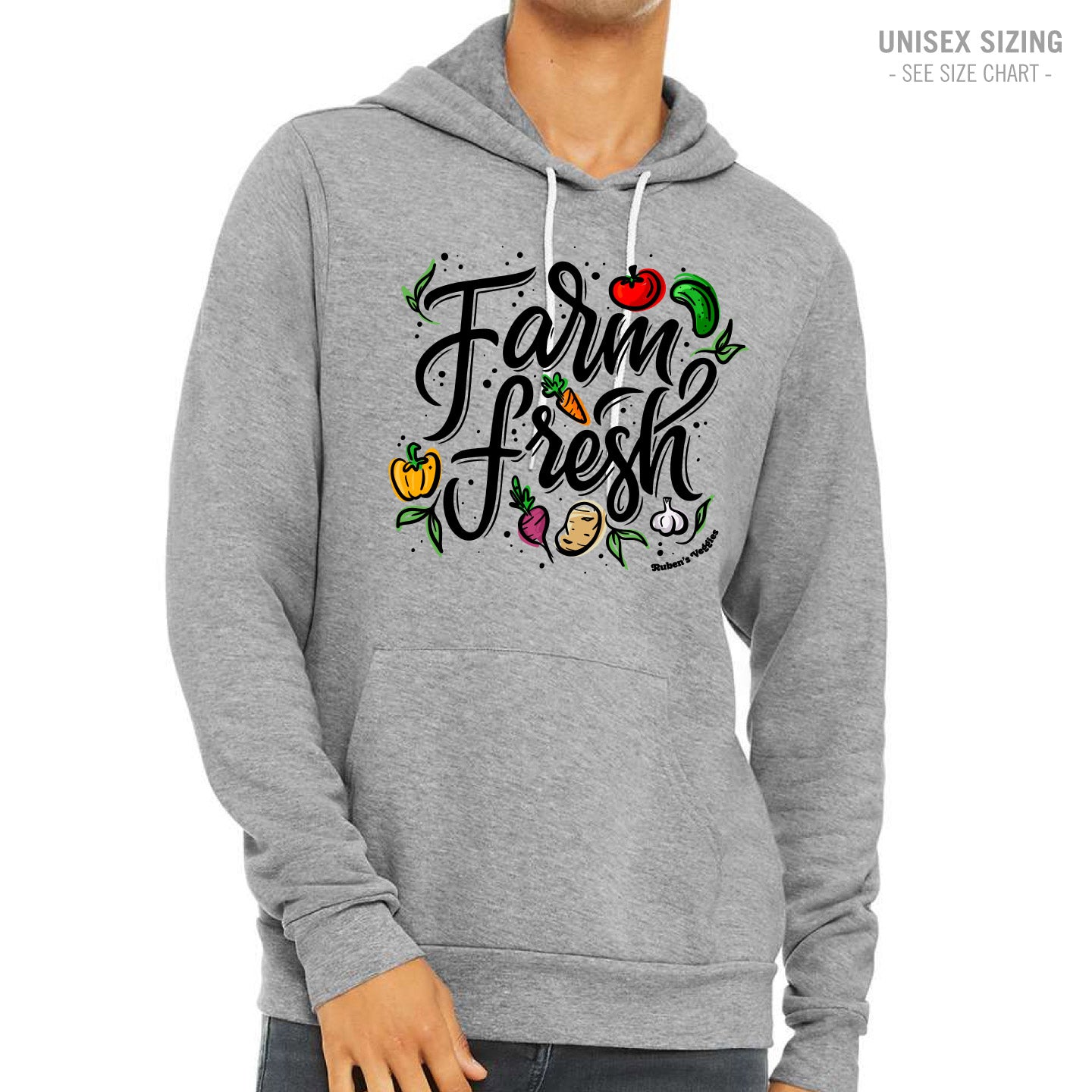 Ruben's Veggies Farm Fresh Premium Unisex Hoodie (RVT014-3719)