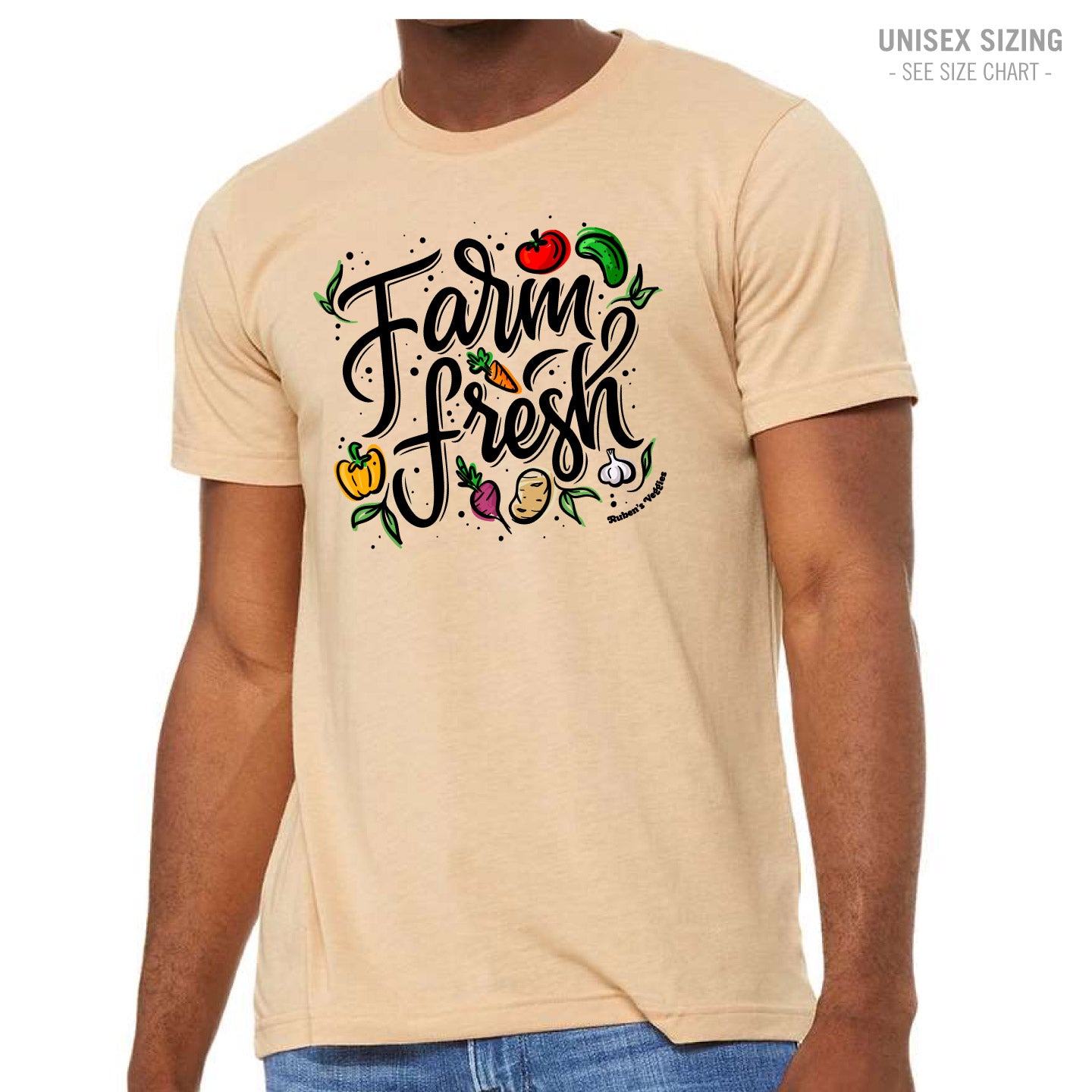 Ruben's Veggies Farm Fresh Premium Unisex Ringspun T-Shirt (RVT014-3001CVC)