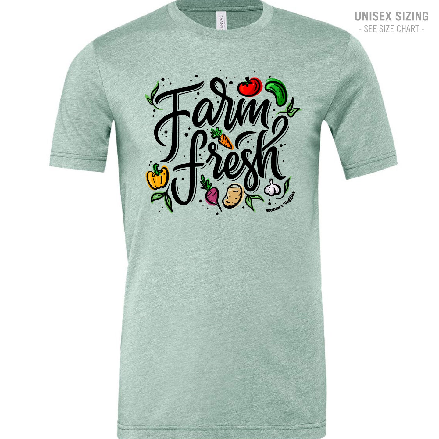 Ruben's Veggies Farm Fresh Premium Unisex Ringspun T-Shirt (RVT014-3001CVC)