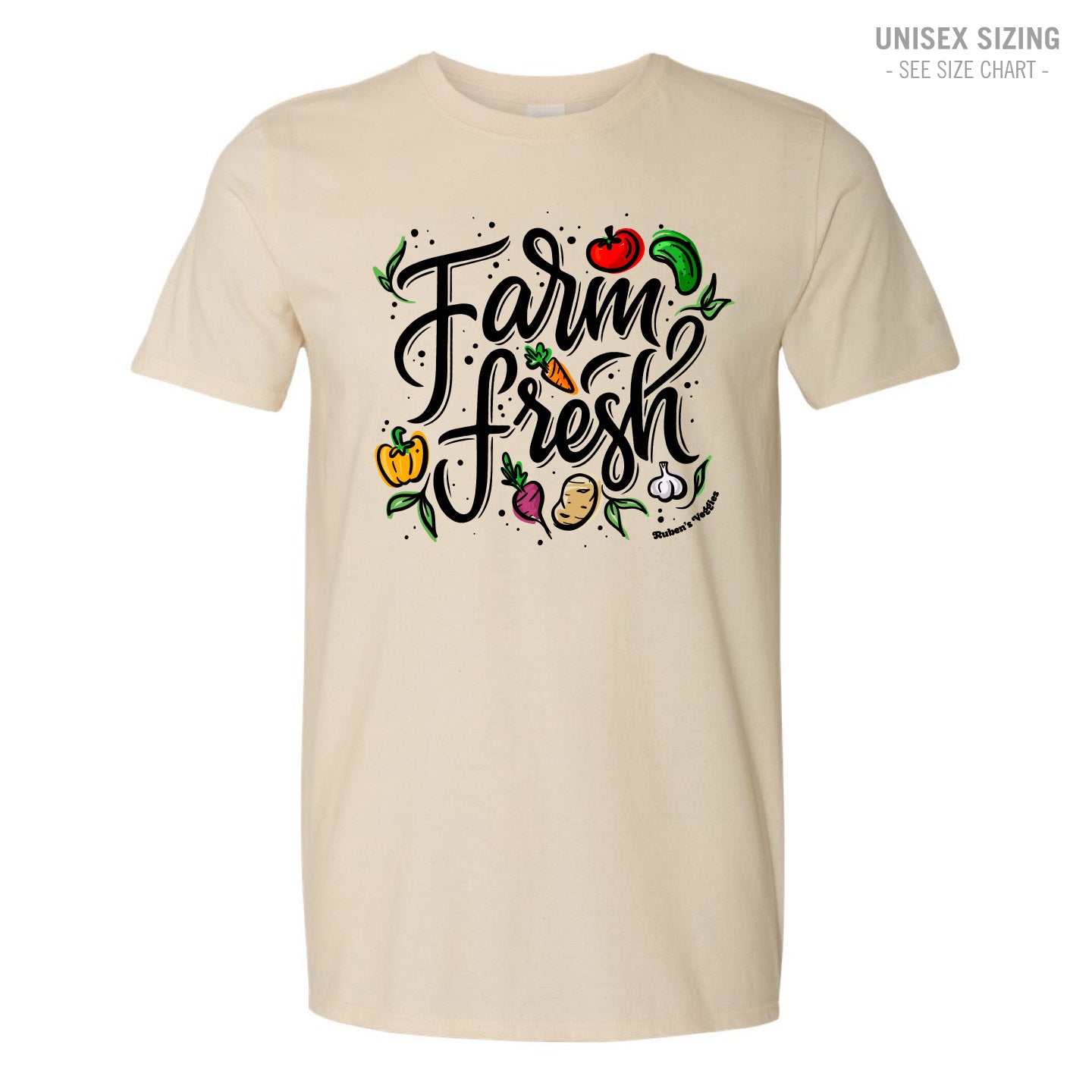 Ruben's Veggies Farm Fresh Unisex T-Shirt (RVT014-64000)