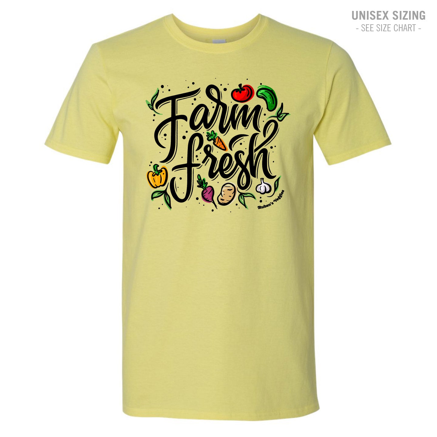 Ruben's Veggies Farm Fresh Unisex T-Shirt (RVT014-64000)