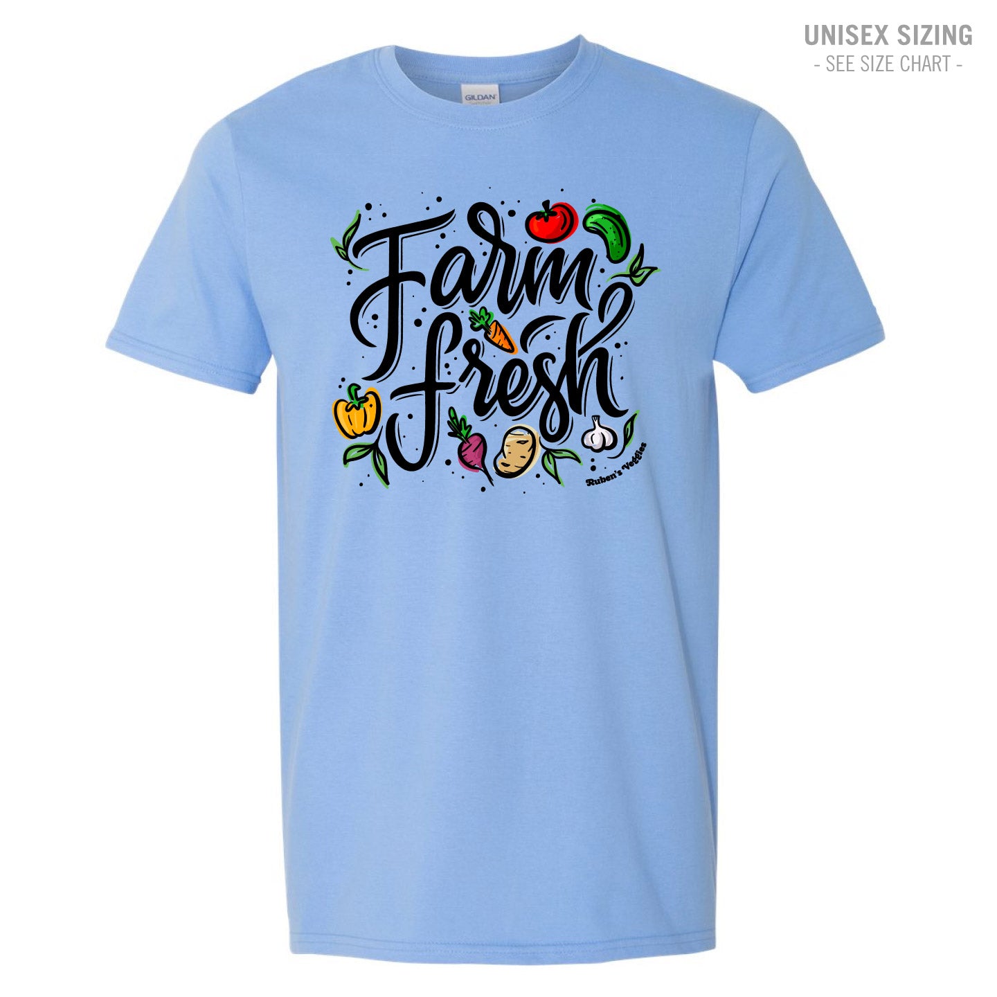 Ruben's Veggies Farm Fresh Unisex T-Shirt (RVT014-64000)