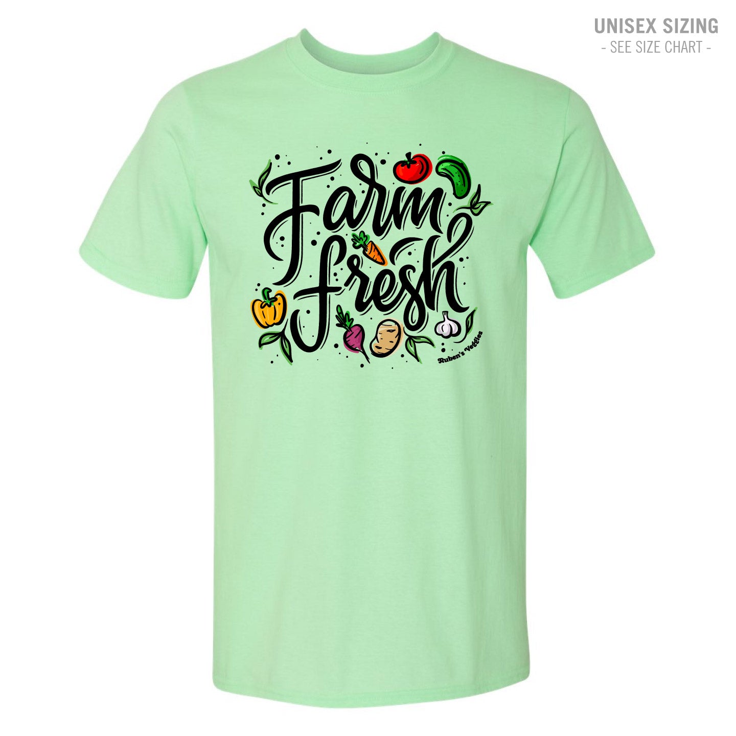 Ruben's Veggies Farm Fresh Unisex T-Shirt (RVT014-64000)