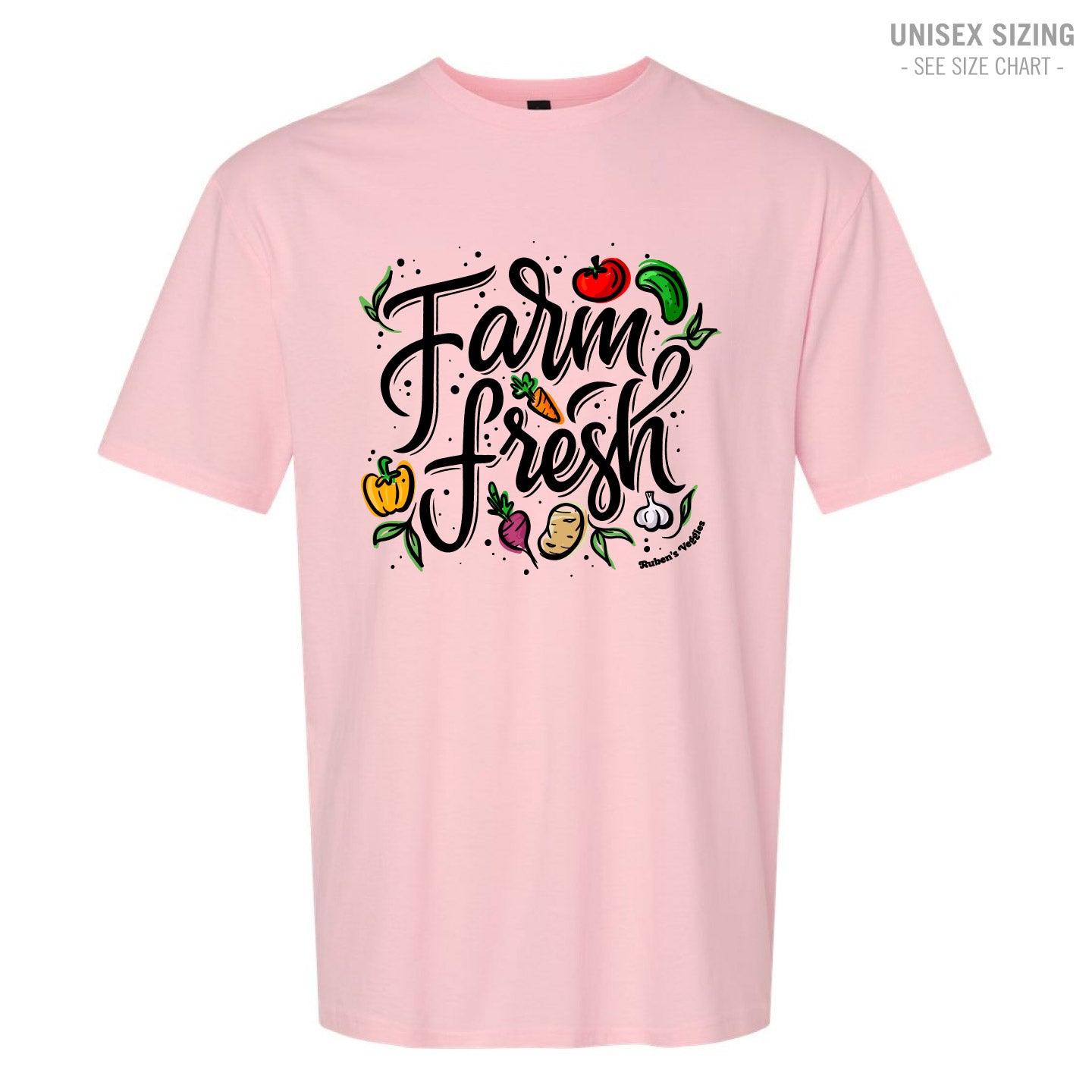 Ruben's Veggies Farm Fresh Unisex T-Shirt (RVT014-64000)