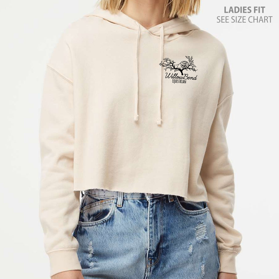 Willowbend Small Logo Ladies Cropped Premium Hoodie (WBT001-AFX64CRP)