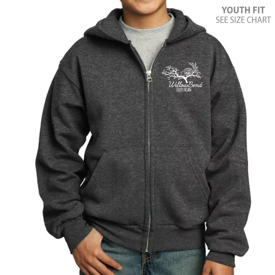 Willowbend Large Logo YOUTH Zip Up Hoodie (WBT004-Y2600)