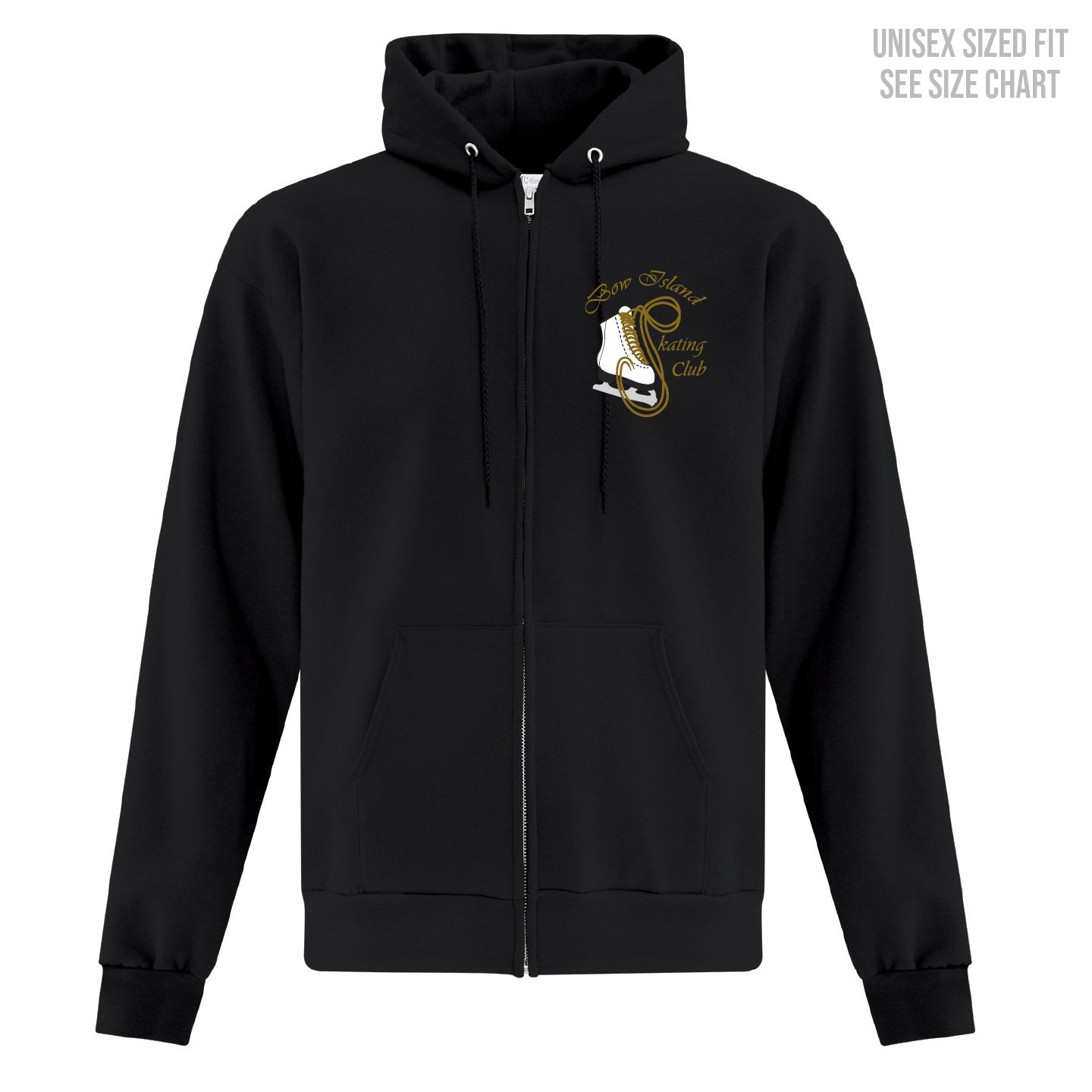 Bow Island Skating Club ADULT Zip-Up Hoodie (BIST003-F2600)