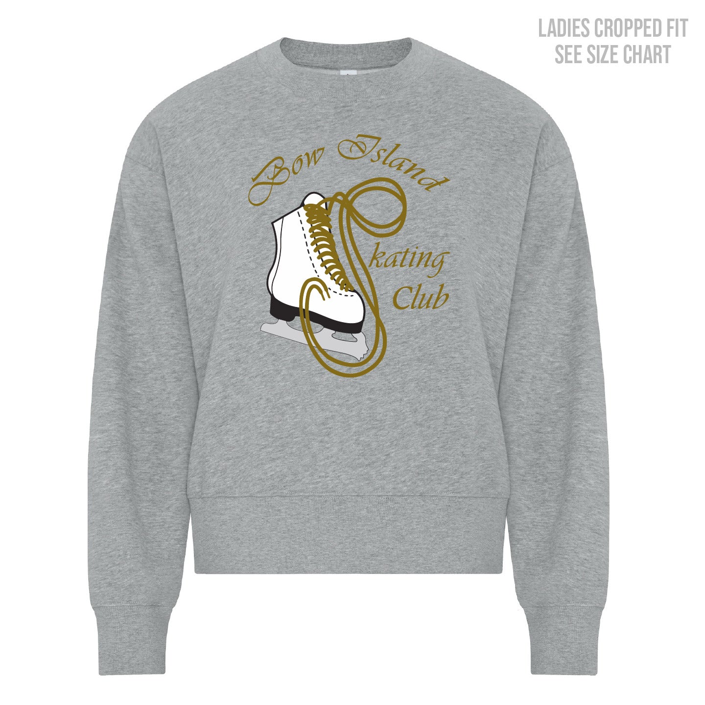 Bow Island Skating Club LADIES Cropped Sweatshirt (BIST001-KOI2240L)