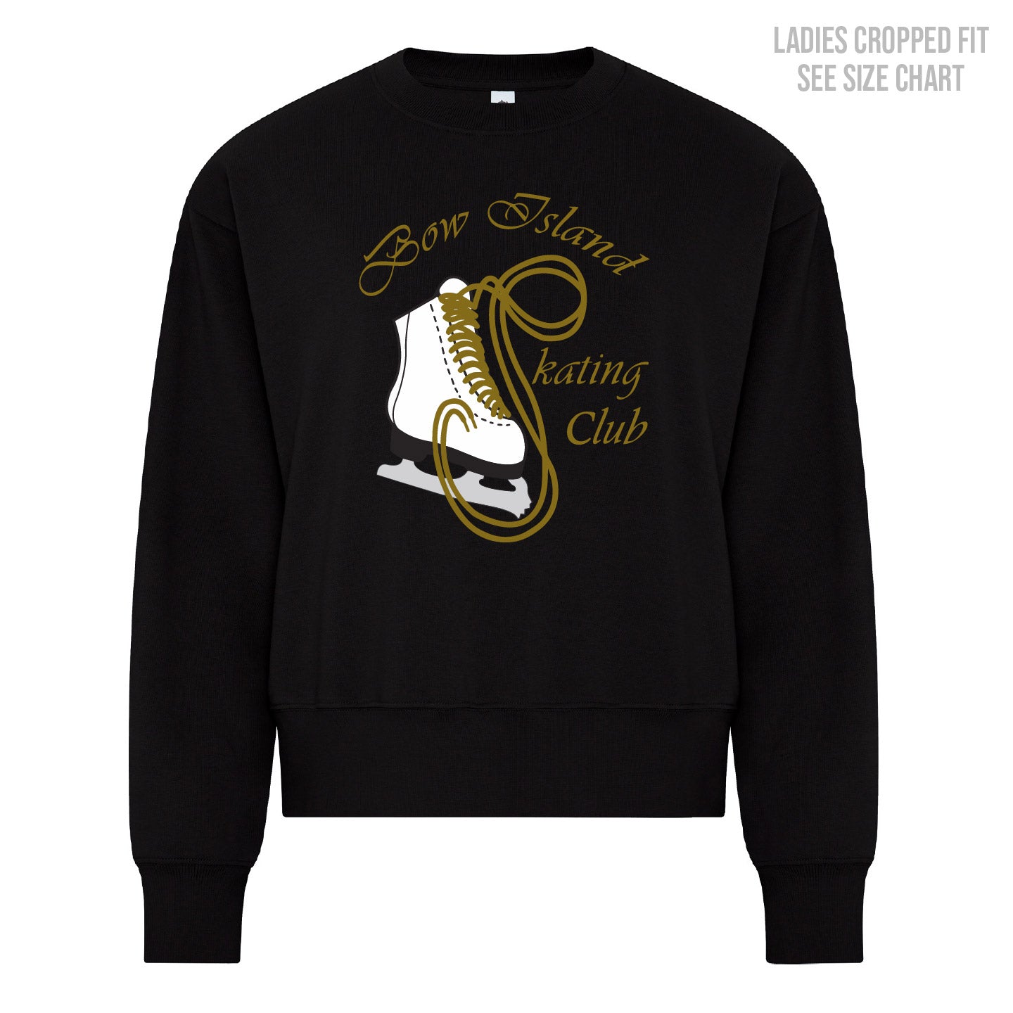 Bow Island Skating Club LADIES Cropped Sweatshirt (BIST001-KOI2240L)