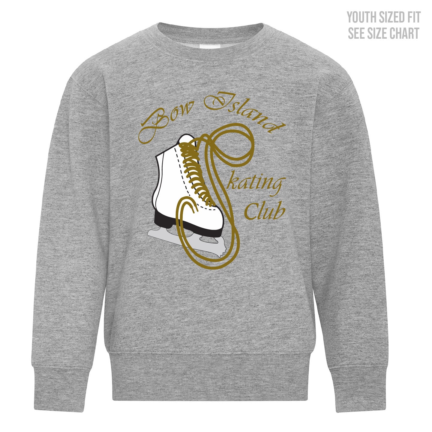 Bow Island Skating Club YOUTH Crewneck Sweatshirt (BIST001-Y2400)