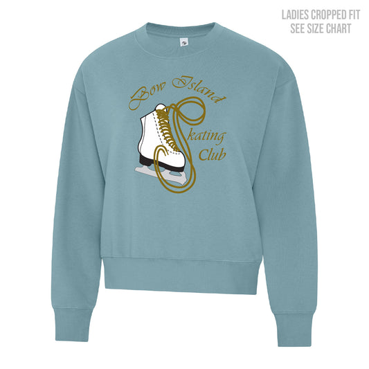 Bow Island Skating Club LADIES Cropped Sweatshirt (BIST001-KOI2240L)
