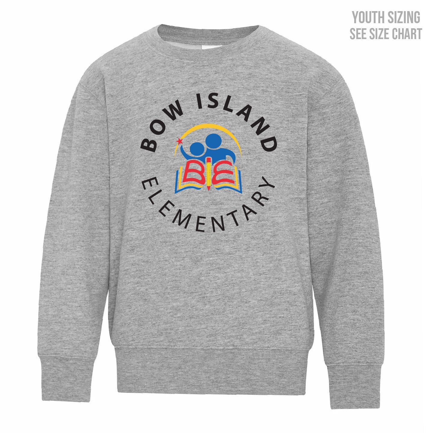 Bow Island Elementary YOUTH Crewneck Sweatshirt (BOWT001-Y2400)